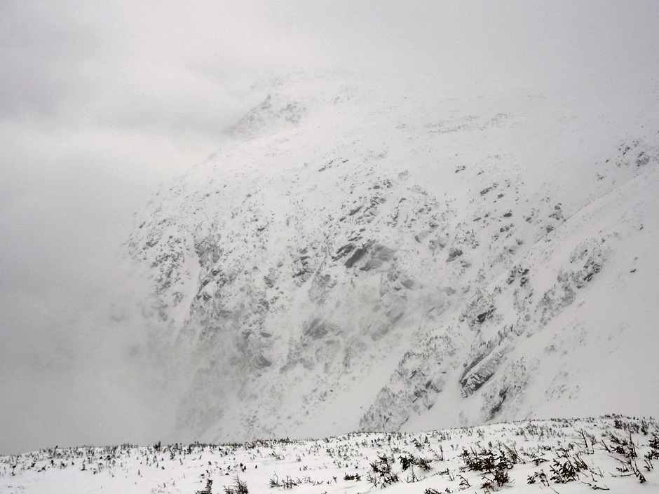 Mt. Washington Tuckerman Ravine Viewed from Lion Head trail in Winter
